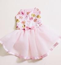 Vestido de Pascoa Pet Rosa Pastel tamanho P