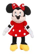 Vestido de Pelúcia Minnie Mouse - Vermelho com Bolinhas - 15cm