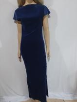 Vestido de pluch azul longo (Tam: P)