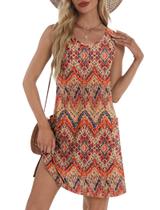 Vestido de praia BKRIVE Tropical Vacation Swing Floral Boho Women