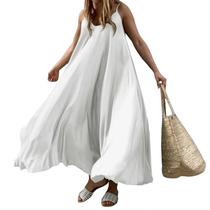 Vestido De Praia De Verão Para Mulheres Sem Mangas Casual Sexy Boêmio Em Cor Sólida ZANZEA 2024 Vestido De Praia De Verão Para Mulheres Sem Mangas Casual Sexy Boêmio Em Cor Sólida ZANZEA 2024