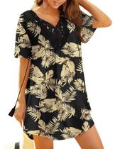 Vestido de praia Ekouaer com capa de maiô e crochê de renda com decote em V