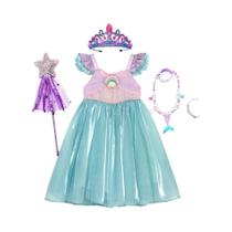 Vestido De Princesa Ariel Da Pequena Sereia Para Meninas, Fantasia Casual De Verão Para Festa De