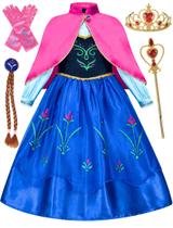 Vestido de princesa Avady Princess para meninas Cosplay de Halloween de 2 a 3 anos