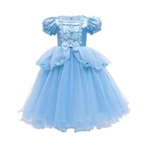 Vestido De Princesa Azul Borboleta Para Meninas, Elegante Para Festas De Verão E Formaturas Vestido De Princesa Azul Borboleta Para Meninas, Elegante Para Festas De Verão E Formaturas