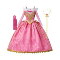 Vestido De Princesa Cosplay Para Meninas, Bela Adormecida Aurora Rapunzel Frozen Elsa Cinderella,