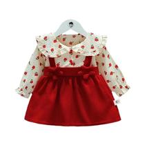 Vestido De Princesa De Manga Longa Para Meninas Recém-Nascidas Com Estampa De Flores E Lapela Vestido De Princesa De Manga Longa Para Meninas Recém-Nascidas Com Estampa De Flores E Lapela