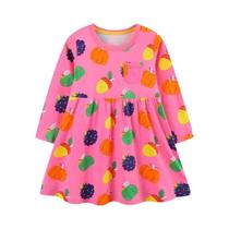 Vestido De Princesa De Manga Longa Para Meninas, Saia Casual De Tricô Para O Outono