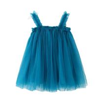 Vestido de Princesa de Verão para Meninas (9m-6t) - 8 Cores, Babados e Malha