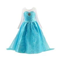 Vestido de Princesa Elsa Frozen para Meninas - Carnaval, Baile de Formatura e Festas Vestido de Princesa Elsa Frozen para Meninas - Carnaval, Baile de Formatura e Festas