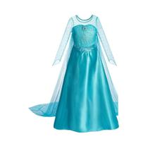 Vestido de Princesa Elsa para Meninas - Fantasia de Halloween com Capa Longa Vestido de Princesa Elsa para Meninas - Fantasia de Halloween com Capa Longa