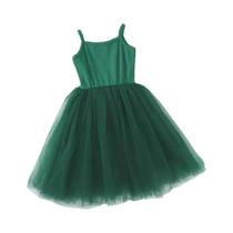 Vestido De Princesa Em Tule Verde Escuro Para Meninas, Alças Finas, Sem Mangas, Fluido, Para Vestido De Princesa Em Tule Verde Escuro Para Meninas, Alças Finas, Sem Mangas, Fluido, Para