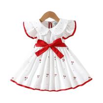 Vestido De Princesa Floral Respirável Para Meninas Verão 2025 Conjunto De Manga Curta 0-3 Anos Vestido De Princesa Floral Respirável Para Meninas Verão 2025 Conjunto De Manga Curta 0-3 Anos