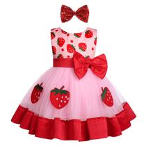 Vestido de princesa IBAKOM Strawberry para menina de 12 a 18 meses Vestido de princesa IBAKOM Strawberry para menina de 12 a 18 meses