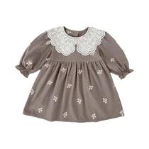 Vestido De Princesa Infantil De Outono Com Mangas Longas E Bordado De Flores Para Meninas De 2 a 6 Vestido De Princesa Infantil De Outono Com Mangas Longas E Bordado De Flores Para Meninas De 2 a 6