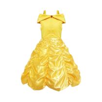 Vestido de Princesa Infantil para Halloween - Cinderela, Rapunzel, Bela, Aurora, Anna, Elsa e Sereia