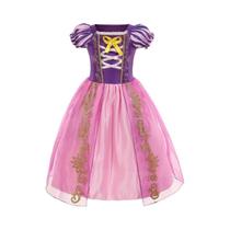 Vestido de Princesa Infantil para Halloween - Cinderela, Rapunzel, Bela, Aurora, Anna, Elsa e Sereia