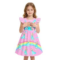 Vestido de princesa JAZZMAD, moda infantil para meninas, arco-íris Vestido de princesa JAZZMAD, moda infantil para meninas, arco-íris