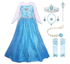 Vestido de princesa JerrisApparel Queen Costume Cosplay 4-5 azul