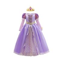 Vestido De Princesa Rapunzel Para Meninas, Fantasia Disney Tangled Com Lantejoulas, Laço De Tule Vestido De Princesa Rapunzel Para Meninas, Fantasia Disney Tangled Com Lantejoulas, Laço De Tule