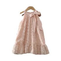 Vestido De Princesa Rosa Com Franjas Para Meninas, Estilo Coreano, Com Laço No Pescoço, Para Festas Vestido De Princesa Rosa Com Franjas Para Meninas, Estilo Coreano, Com Laço No Pescoço, Para Festas