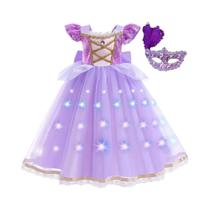 Vestido De Princesa Roxo Para Meninas Fantasia Cosplay Da Disney Rapunzel Com Saia E Mangas Curtas Vestido De Princesa Roxo Para Meninas Fantasia Cosplay Da Disney Rapunzel Com Saia E Mangas Curtas