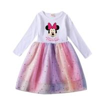 Vestido De Princesa Tutu De Manga Longa Para Menina Pequena Com Renda E Lantejoulas Para Festas De