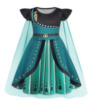 Vestido de princesa WonderBabe Snow Queen com capa, tamanho 7-8 Vestido de princesa WonderBabe Snow Queen com capa, tamanho 7-8