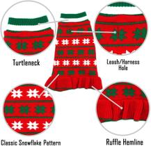 Vestido de suéter de cachorro De Natal Turtleneck Dogs Pullover Tricô