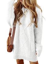 Vestido de suéter Kinghua Cable Knit para mulheres 2025, outono e inverno Vestido de suéter Kinghua Cable Knit para mulheres 2025, outono e inverno