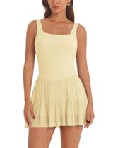 Vestido de tênis ABOCIW Mesh para mulheres com sutiã e shorts embutidos