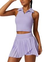 Vestido de tênis AGYMNX, 2 peças, saia de cintura alta, roupa de golfe Vestido de tênis AGYMNX, 2 peças, saia de cintura alta, roupa de golfe