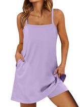 Vestido de tênis ANRABESS 2025 Summer Casual Workout Purple L