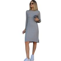 vestido de trança tricot - Sweet Cotton Malhas