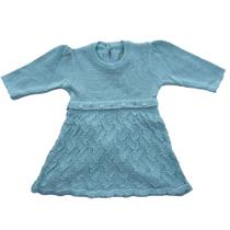 Vestido de Tricô Serena Com Cinto Removível Bordado Verde Vestido de Tricô Serena Com Cinto Removível Bordado Verde