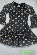 Vestido de Tule Com Estampas Floral