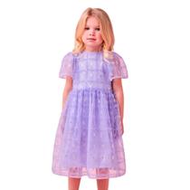Vestido De Tule Flor e Paetê J6186
