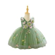 Vestido De Tule Floral De Verão Para Bebês Meninas, Vestido De Princesa Para 1º Aniversário, Dama De