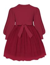 Vestido de tule Goodstoworld Burgundy Red para meninas de 5 a 6 anos