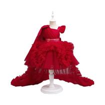 Vestido De Tule Rosa Para Meninas De 2 a 6 Anos, Vestido Elegante Para Festa De Verão E Casamento Vestido De Tule Rosa Para Meninas De 2 a 6 Anos, Vestido Elegante Para Festa De Verão E Casamento