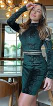 Vestido de Veludo com manga longa