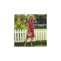 Vestido de verão com bolinhas e saia midi de manga curta para mulheres Vestido de verão com bolinhas e saia midi de manga curta para mulheres