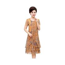 Vestido De Verão Com Estampa Floral Para Mulheres, Casual, Gola Redonda, Manga Curta, Elegante, Vestido De Verão Com Estampa Floral Para Mulheres, Casual, Gola Redonda, Manga Curta, Elegante,