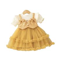 Vestido De Verão Com Lantejoulas E Laço Para Menina, Roupas Para Festa De Aniversário, 9 Meses - 4 Vestido De Verão Com Lantejoulas E Laço Para Menina, Roupas Para Festa De Aniversário, 9 Meses - 4