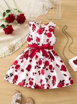 Vestido de verão feminino, colete estilo bebê, vestido princesa, saia bonita infantil, moda, novo