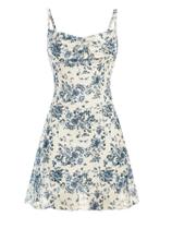 Vestido de verão Floerns com estampa floral feminina com alça espaguete 11Y