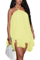 Vestido de verão LETSVDO feminino sem encosto com babados Vestido de verão LETSVDO feminino sem encosto com babados