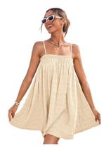 Vestido de verão MakeMechic Flowy Cami Mini Dress Ruffle Swing Vestido de verão MakeMechic Flowy Cami Mini Dress Ruffle Swing
