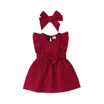 Vestido De Verão Para Bebê Menina 0-24 Meses, Conjunto De Princesa Com Faixa Para a Cabeça, 2 Peças, Vestido De Verão Para Bebê Menina 0-24 Meses, Conjunto De Princesa Com Faixa Para a Cabeça, 2 Peças,