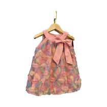 Vestido De Verão Para Meninas Bear Leader Vestido Colorido De Tule Com Flores Roupas Infantis Vestido De Verão Para Meninas Bear Leader Vestido Colorido De Tule Com Flores Roupas Infantis